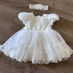 Baby Girl Christening Gown Size 3-6 Months
